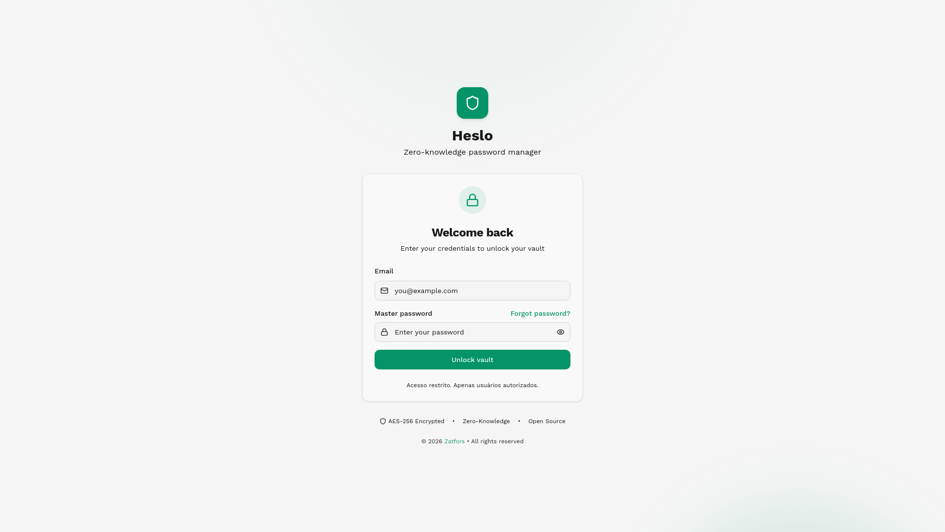 Heslo Secure Vault